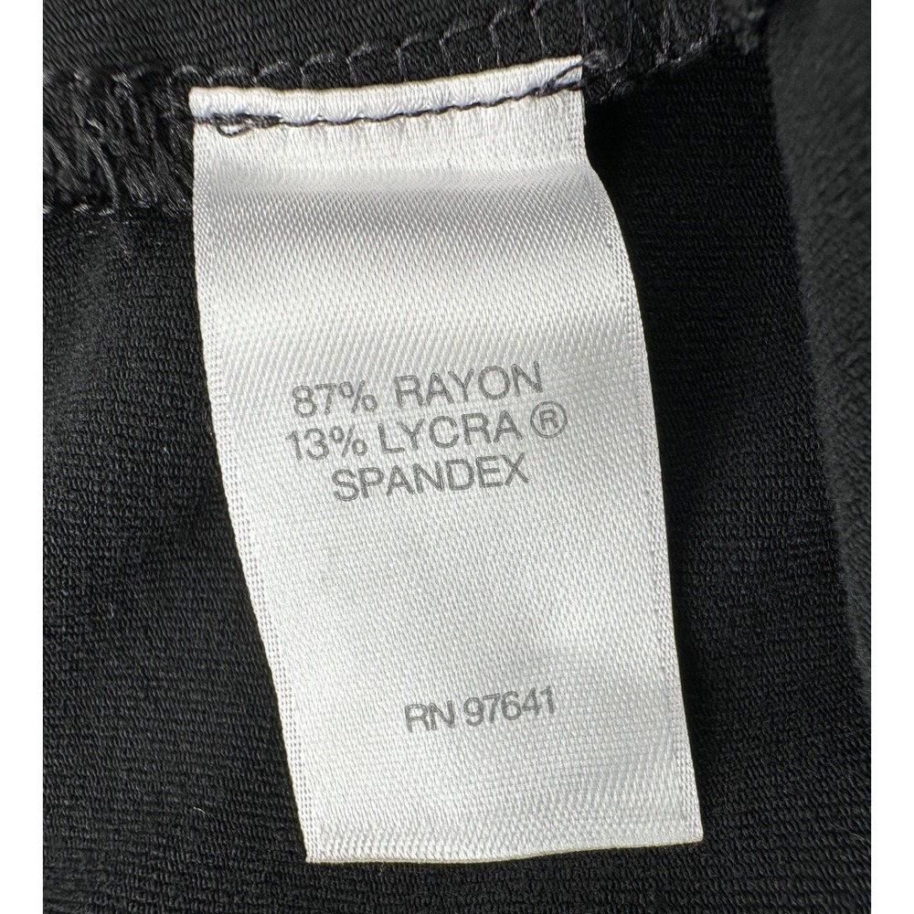 J. Jill Wearever Skirt Black Jersey Stretch Pull On Knee Length Women's XL TALL - Picture 4 of 8